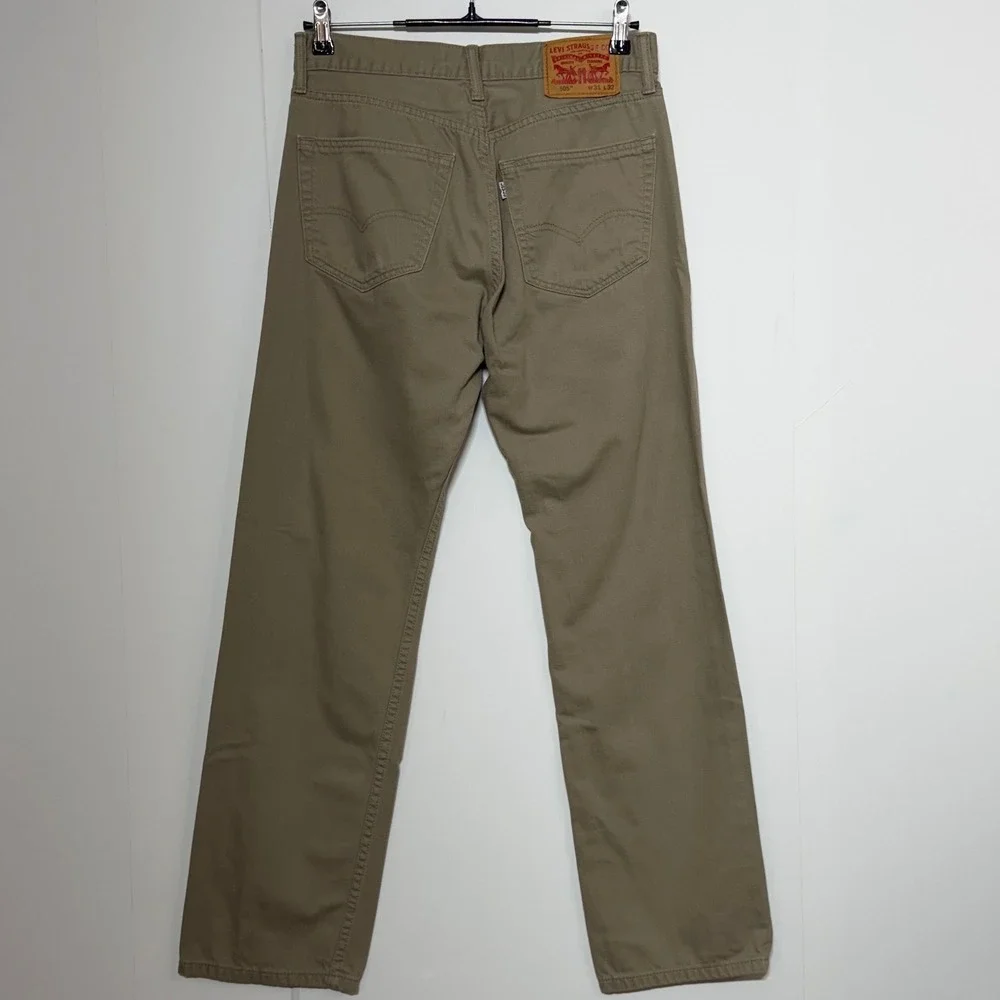 Levis 505 Jeans Mens Measures 31X31 Tag 31x32 Tan Regular Fit Straight Workwear